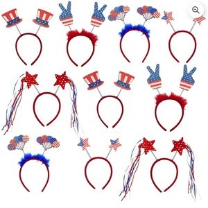 Patriotic 4th of July headband assortment bundle 10 PC *new*